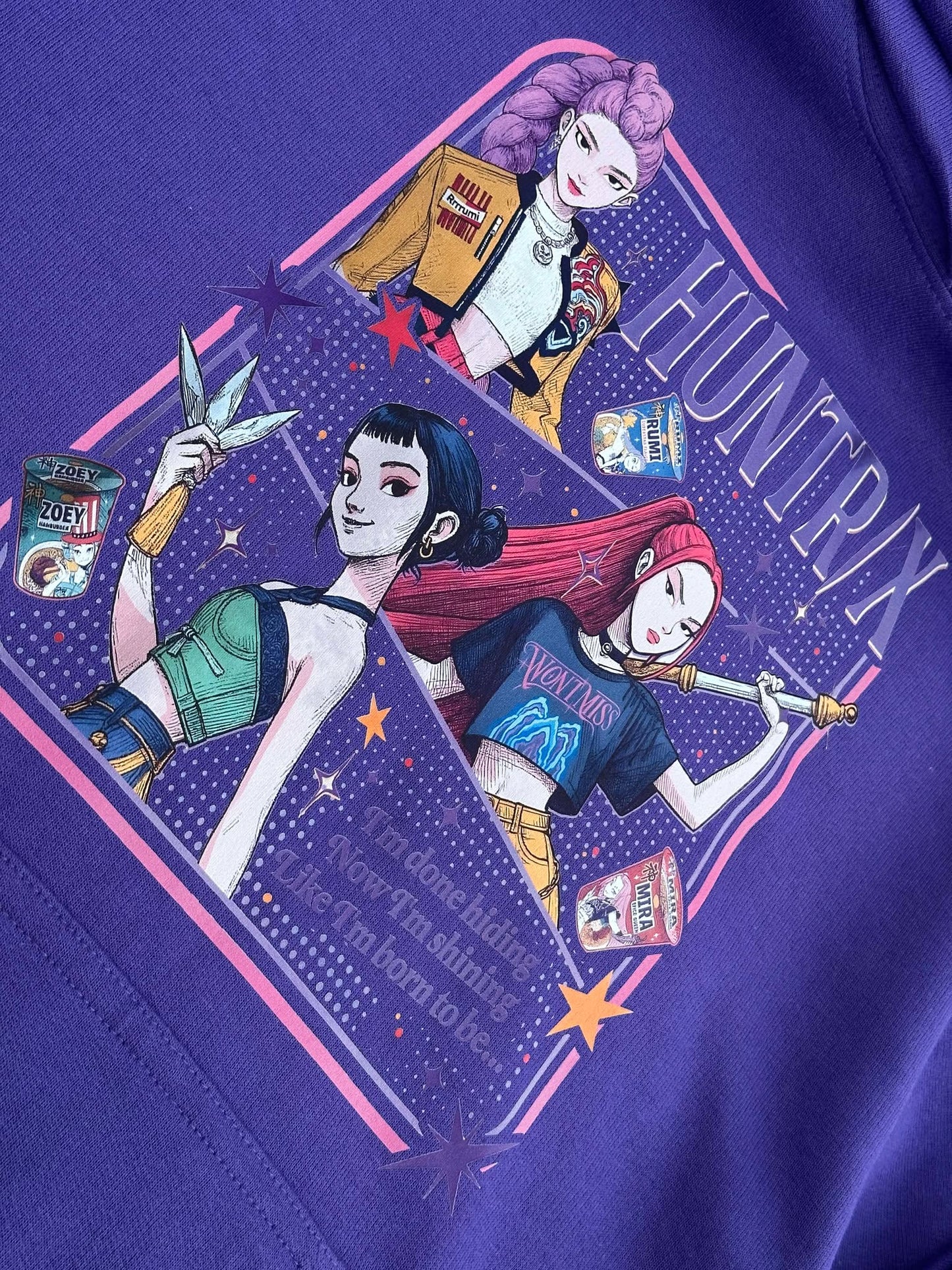 Youth K-Pop Demon Hunters Hooded Sweatshirt - Purple