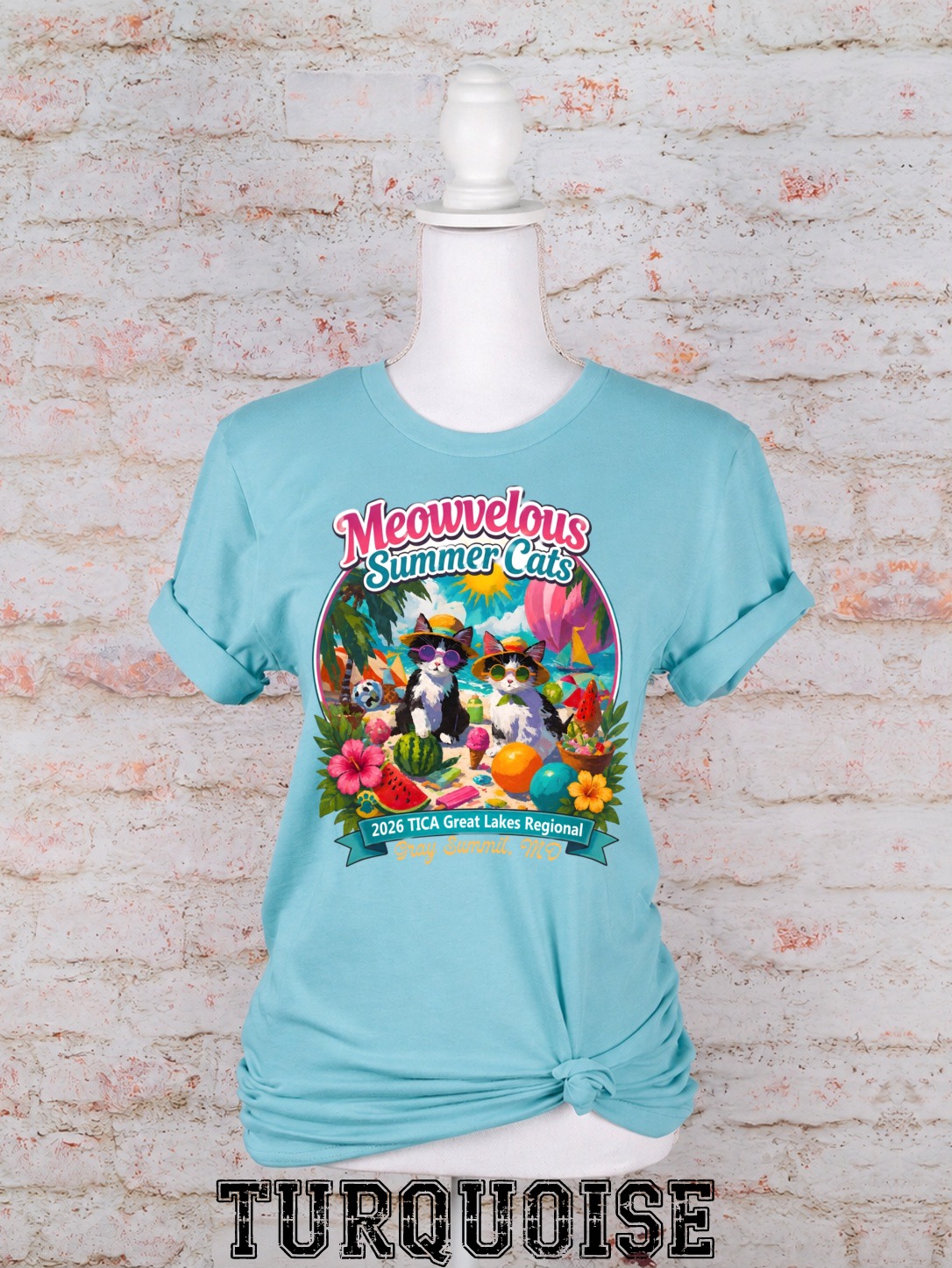 Meowvelous Summer Cats T-Shirt #2