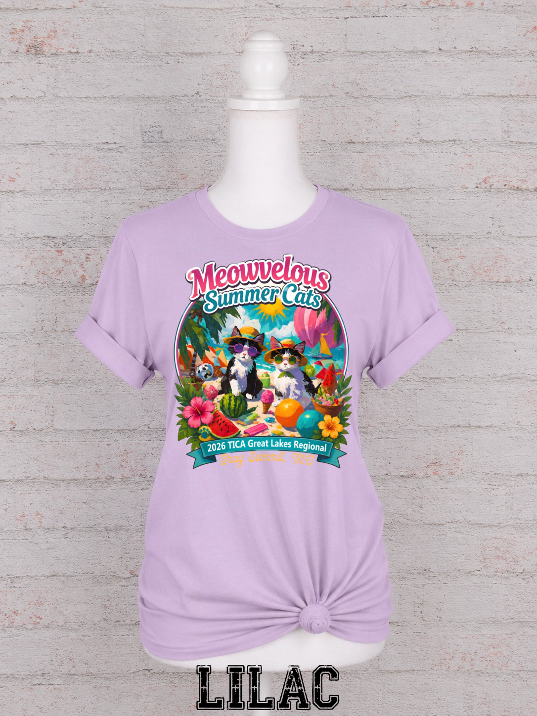 Meowvelous Summer Cats T-Shirt #2
