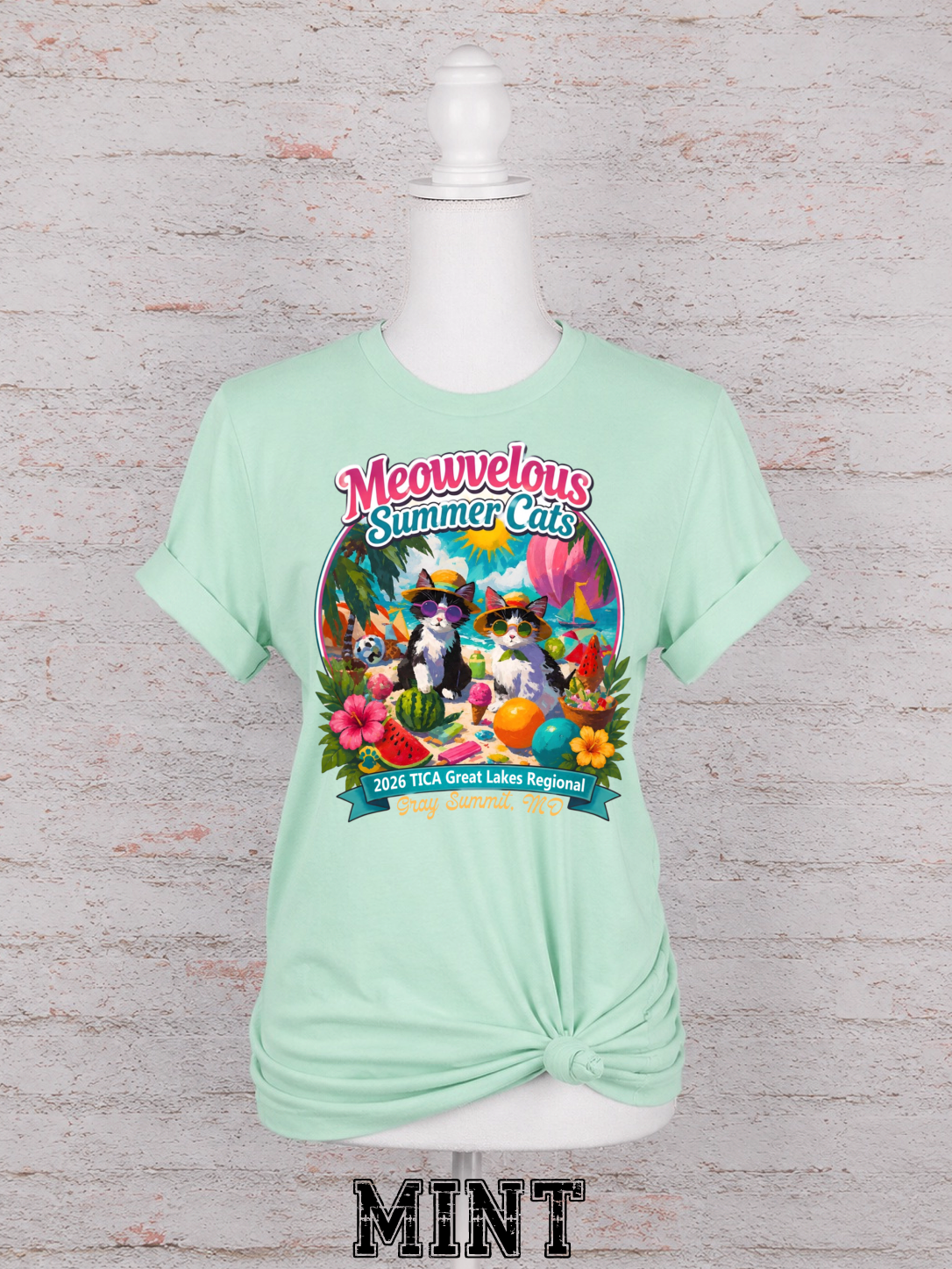 Meowvelous Summer Cats T-Shirt #2