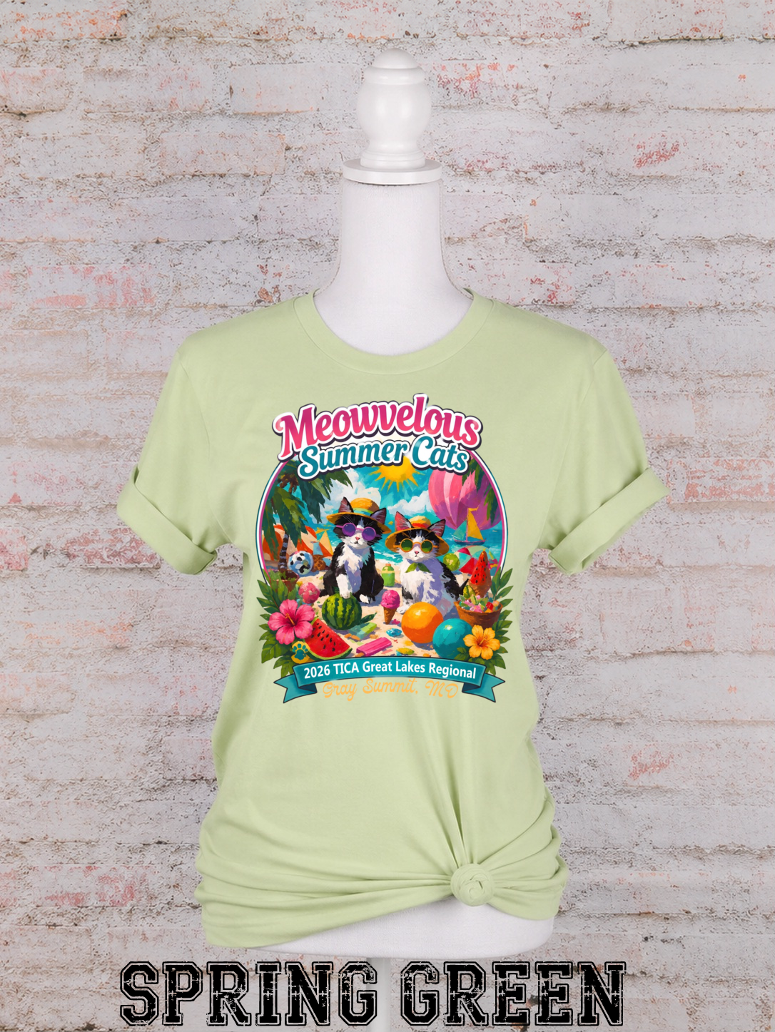 Meowvelous Summer Cats T-Shirt #2