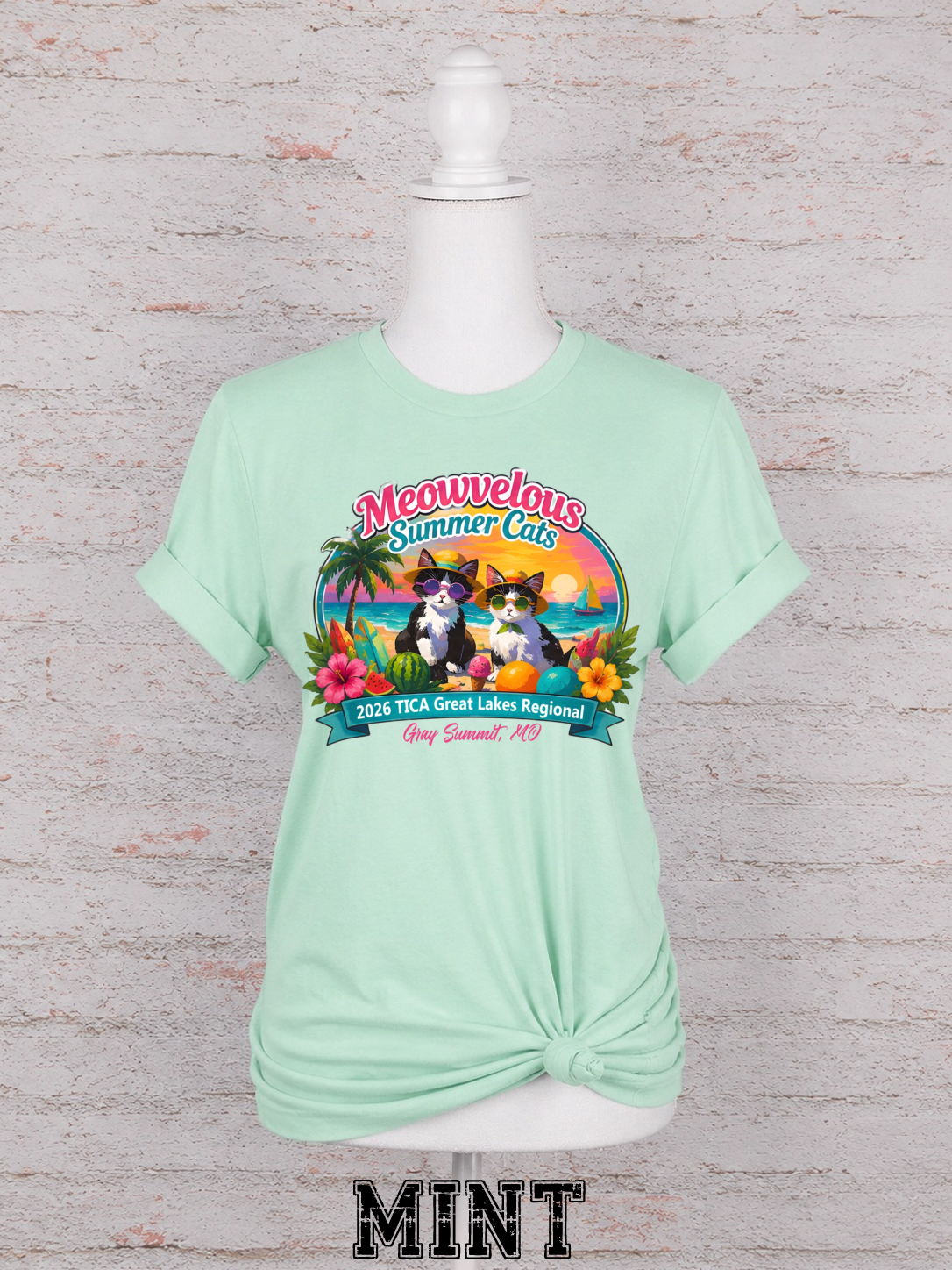 Meowvelous Summer Cats T-Shirt #3