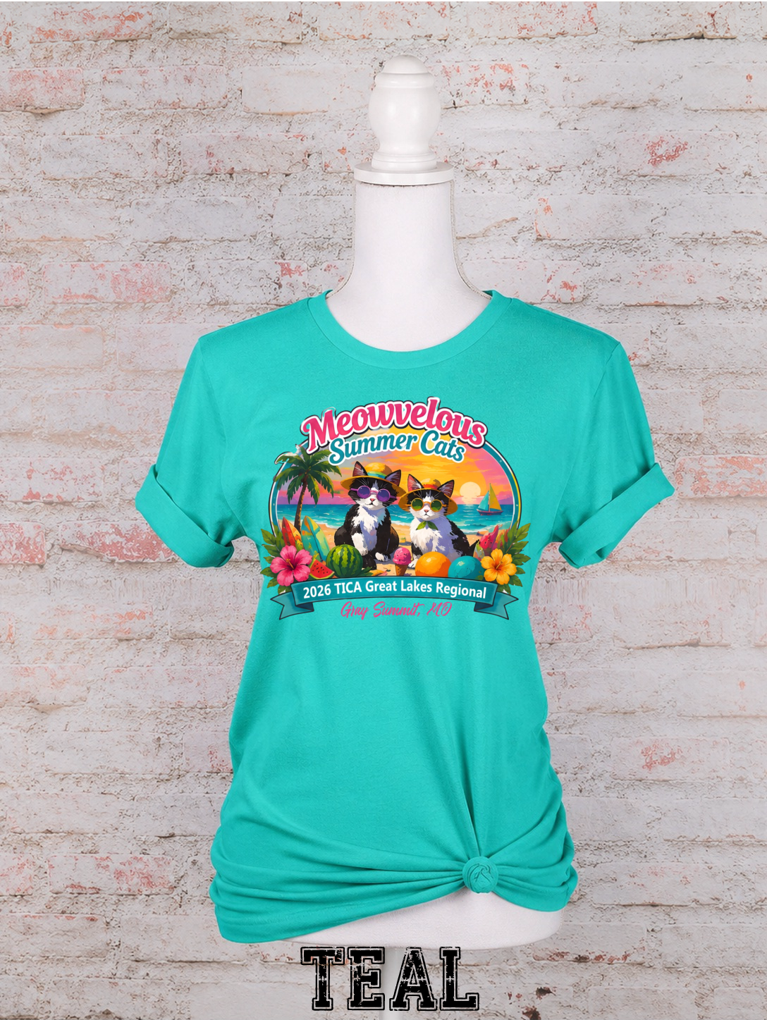 Meowvelous Summer Cats T-Shirt #3