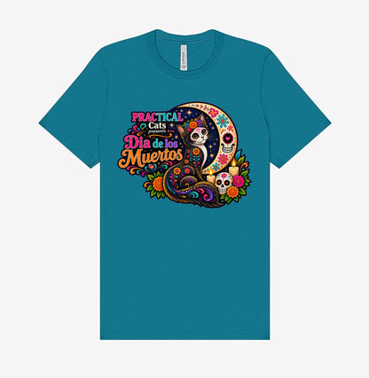 Adult Dia de los Muertos PracTICAl Cats T-Shirt #2