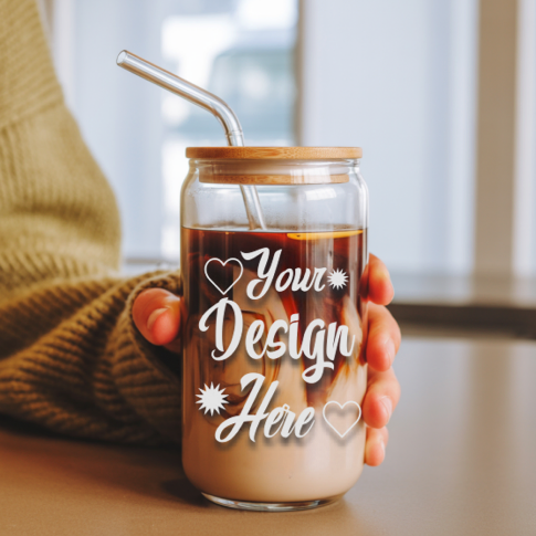 Printed 16oz Glass Cup