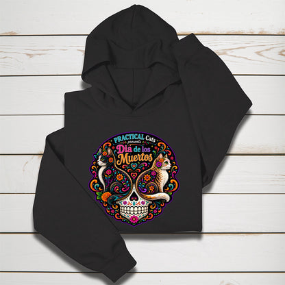 Youth Dia de los Muertos PracTICAl Cats Hoodie #1
