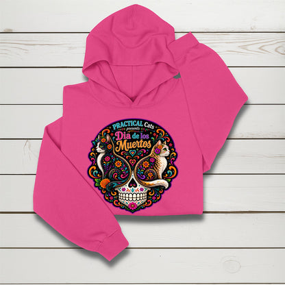 Youth Dia de los Muertos PracTICAl Cats Hoodie #1