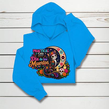 Youth Dia de los Muertos PracTICAl Cats Hoodie #2