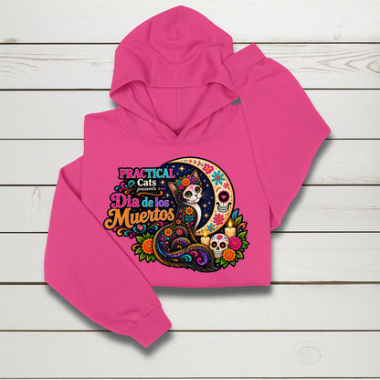 Youth Dia de los Muertos PracTICAl Cats Hoodie #2