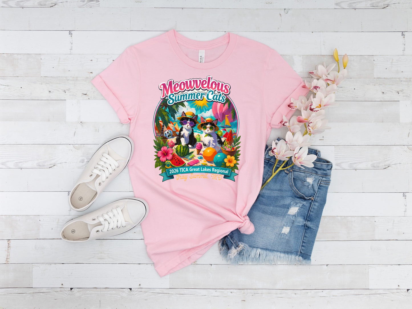 Meowvelous Summer Cats T-Shirt #2