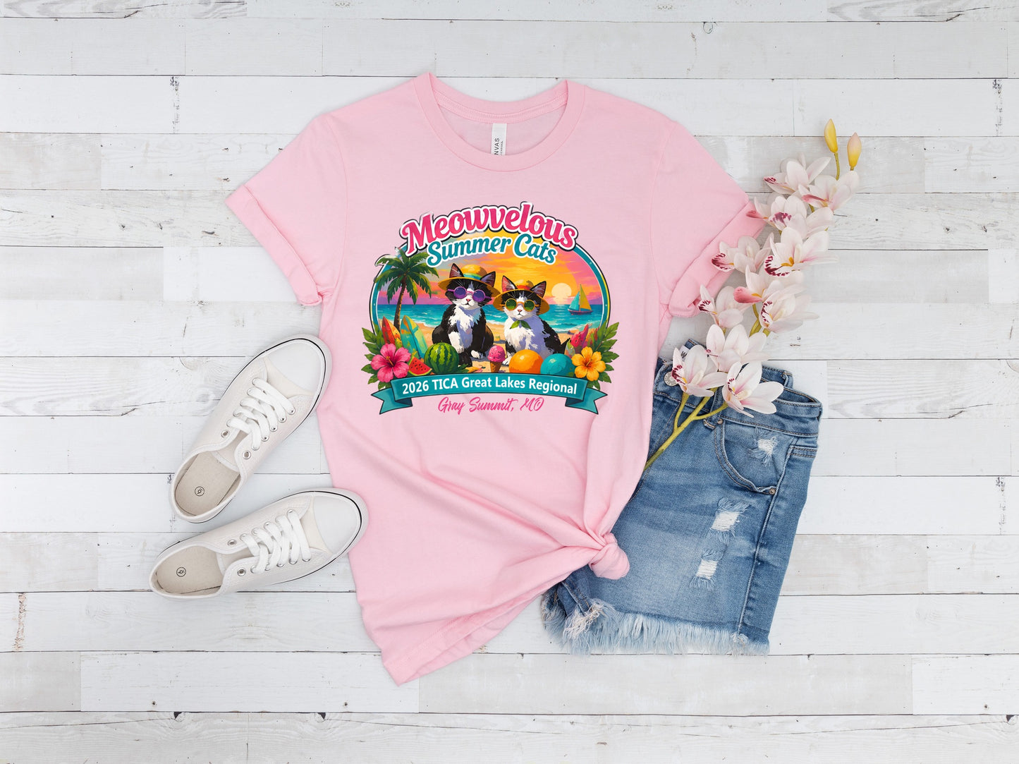 Meowvelous Summer Cats T-Shirt #3