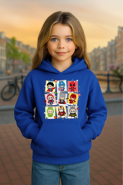 Youth Hoodie Labubu Monster Doll Hooded Sweatshirt Superhero #5