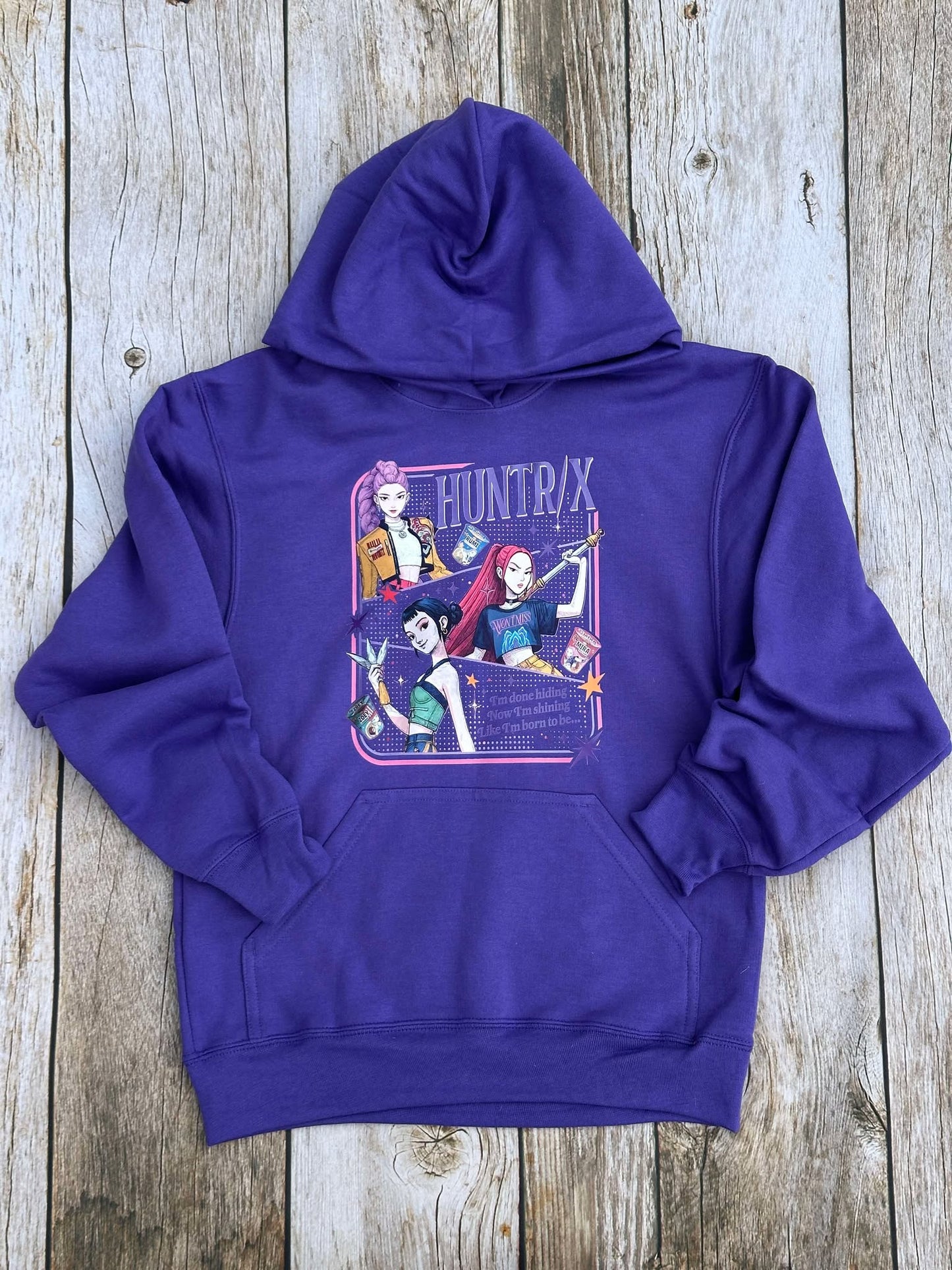 Youth K-Pop Demon Hunters Hooded Sweatshirt - Purple