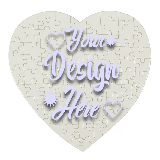 Printed 83 Piece Heart Puzzle